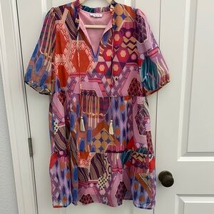 THML Multicolor Ruffled Dress
